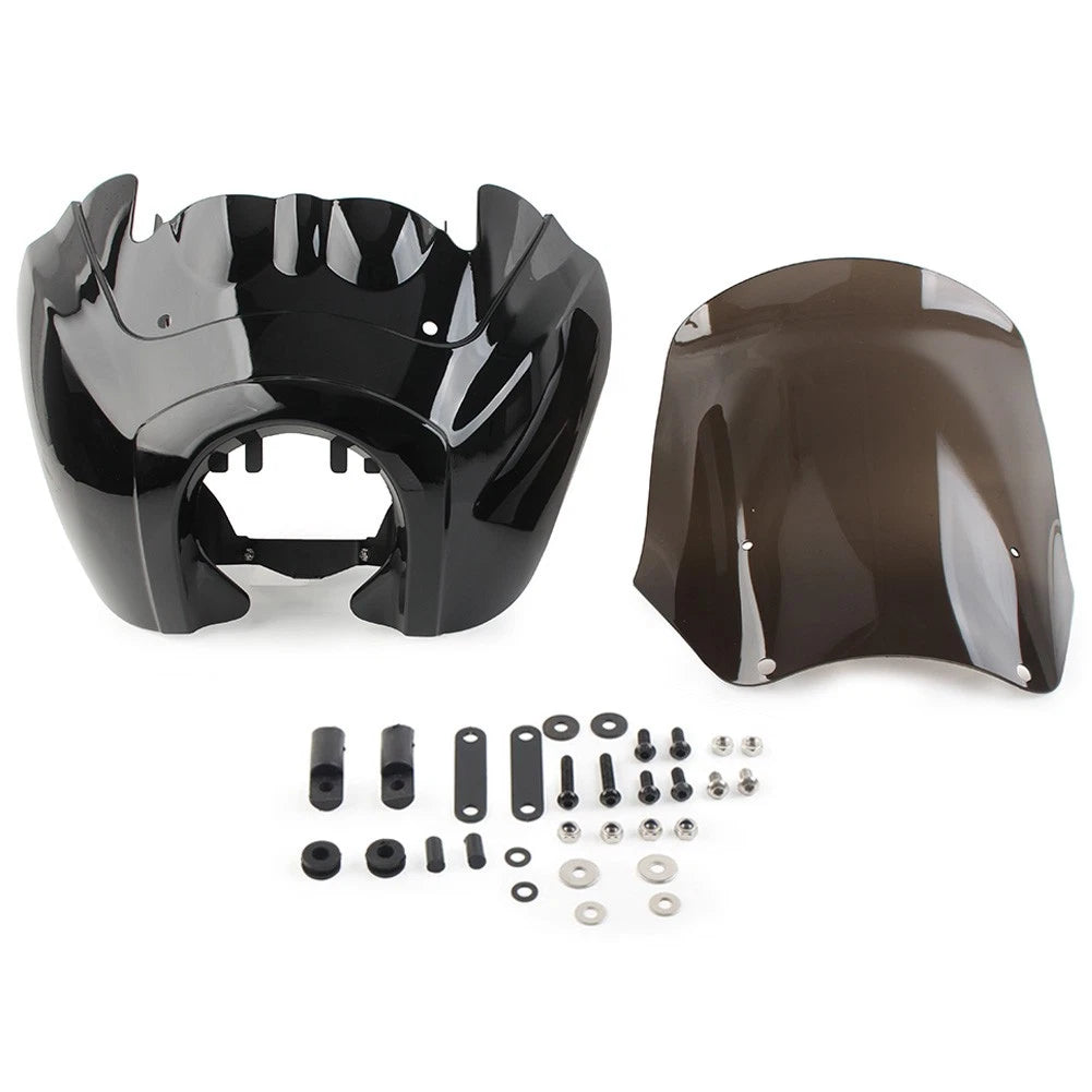 Front Headlight Fairing Cover W/ 15'' Windshield FitHarley Dyna FXDXT T-Sport