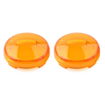 2* Turn Signal Lens Light  Cover Guard For Harley Touring Softail Dyna Yellow US