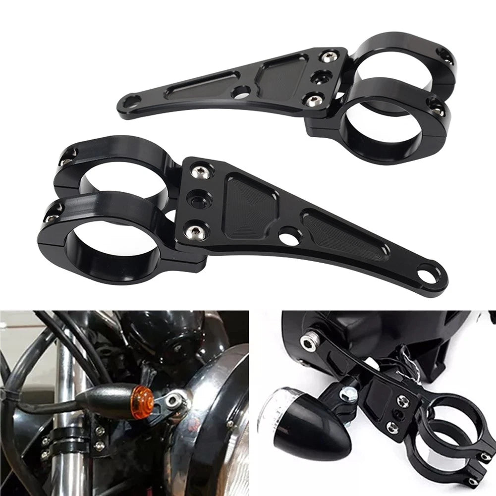 41MM Motorcycle Headlight Bracket Mount Clamp Fork Tube Holder For Harley