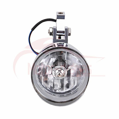 Chrome 4.5" Bullet Headlight For Harley Sportster Dyna Softail FXR FXST Chopper