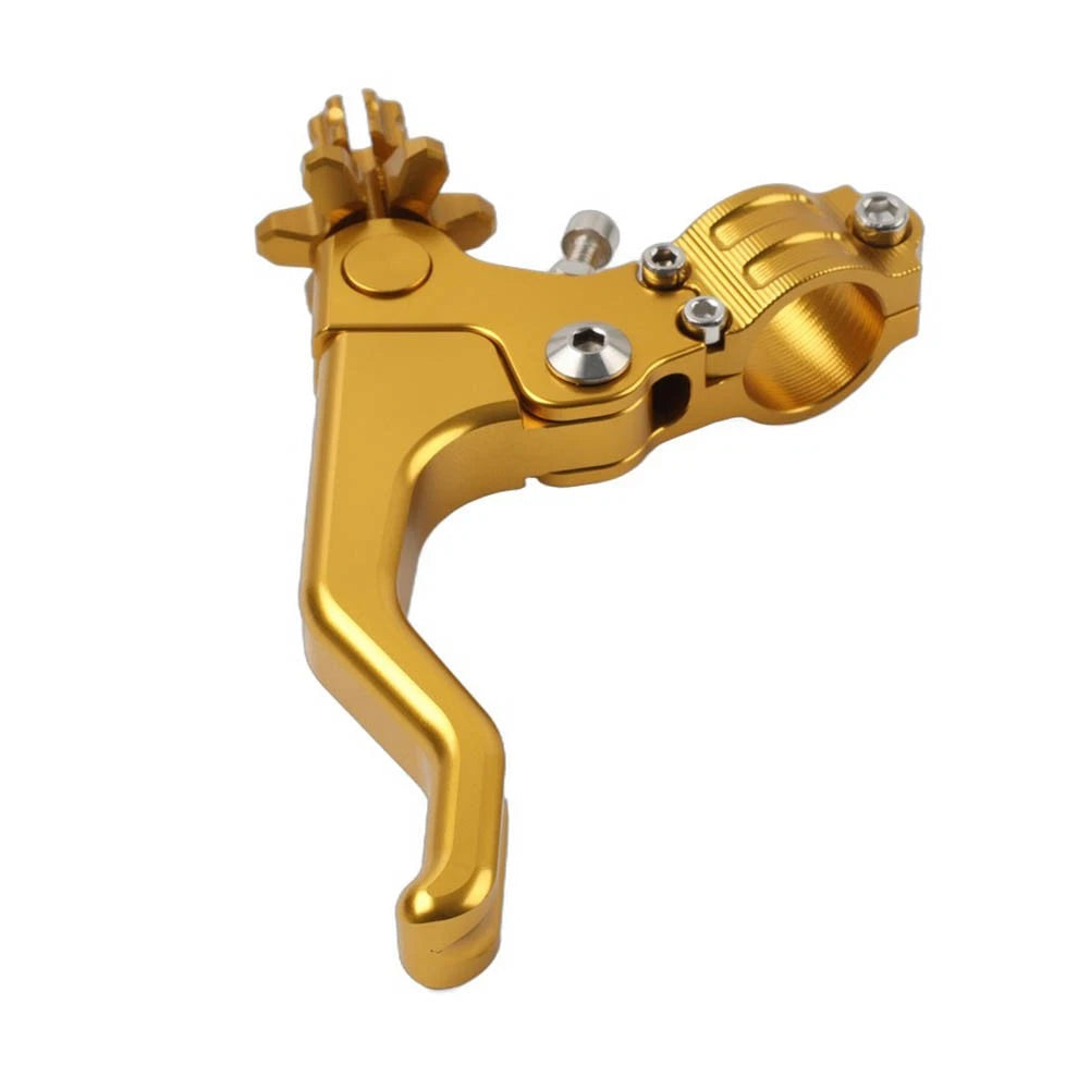 Stunt Clutch Lever Performance Cable Pull 7/8 1 Finger Universal Motorcycle Gold