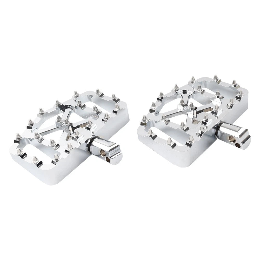 Chrome Rear FootPeg Passenger Pedal For Harley FXBB FXLR FXLRS FXLRST FXST FLSB
