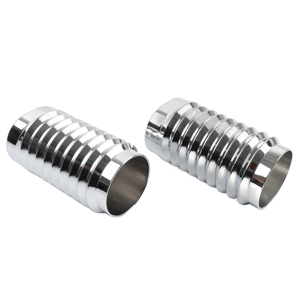 Retro Fork Boot Slider Covers Chrome Fit Harley Tour Road Street Tri Glide FLHR