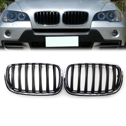 Front Bumper Mesh Grille Slat Grill For BMW E70 X5 & E71 X6 2008-13 Pair Car US