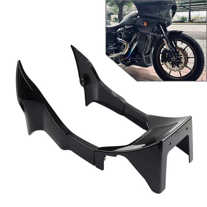 Side Fairing Spoiler Panels Cover Black For Harley Low Rider ST FXLRST 2022-2024