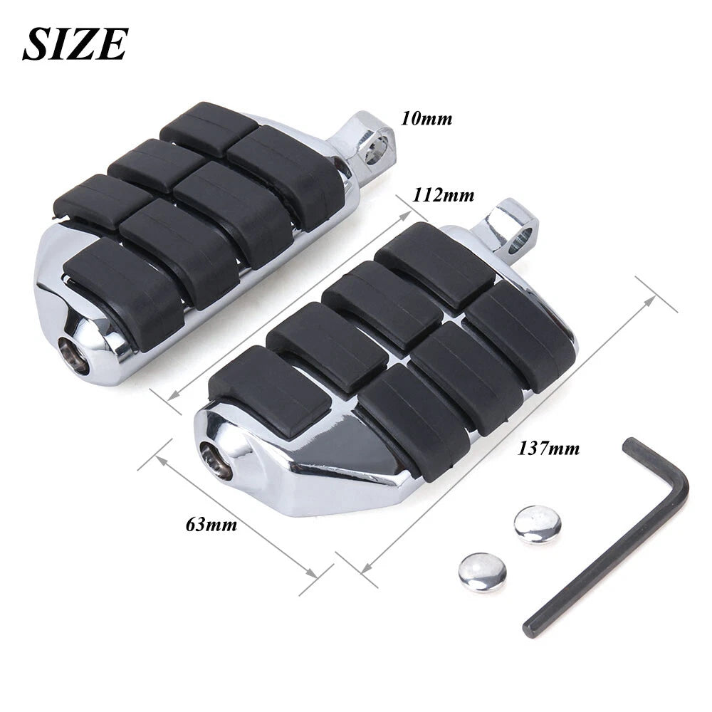 Anti Vibration Rubber Lion Paw Foot Rest Pegs Fit For Harley Softail Dyna Chrome