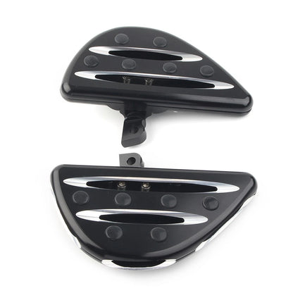 Black Rear Passenger Floorboards Floor Boards Foot Pegs for Harley Electra Glide