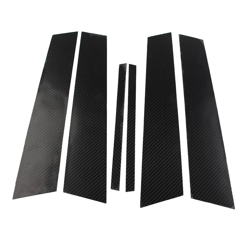 6x Exterior Door Window B Pillar Post Cover Trim For Alfa Romeo Giulia 2017-2021