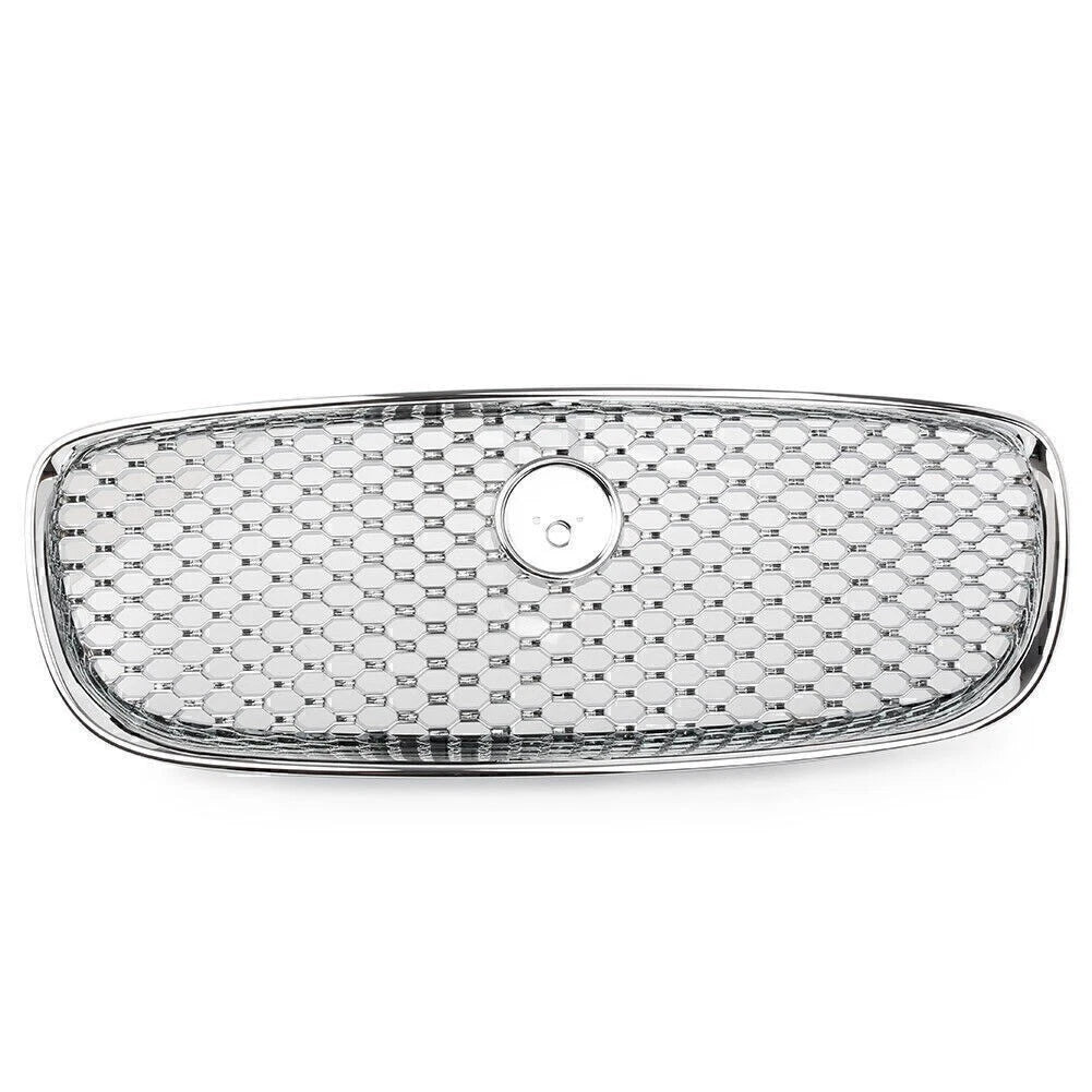 Front Upper Bumper Mesh Grille Grill Fit Jaguar XF XFR 2016 - 2020 Chrome