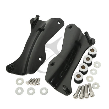 Vivid Black Chopped Trunk Rack Docking Kit Fit For Harley Road Glide King 14-26