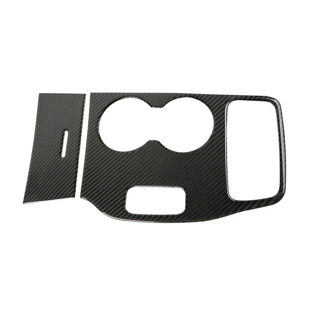 Carbon Fiber Dashboard Gear Shift Panel Cover Trim Fit Jeep Grand Cherokee 14-15
