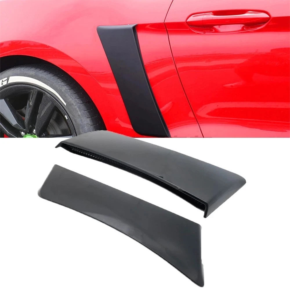 2PCS Black Quarter Panel Trim Side Scoops for 2015 2016-2019 Ford Mustang Roush