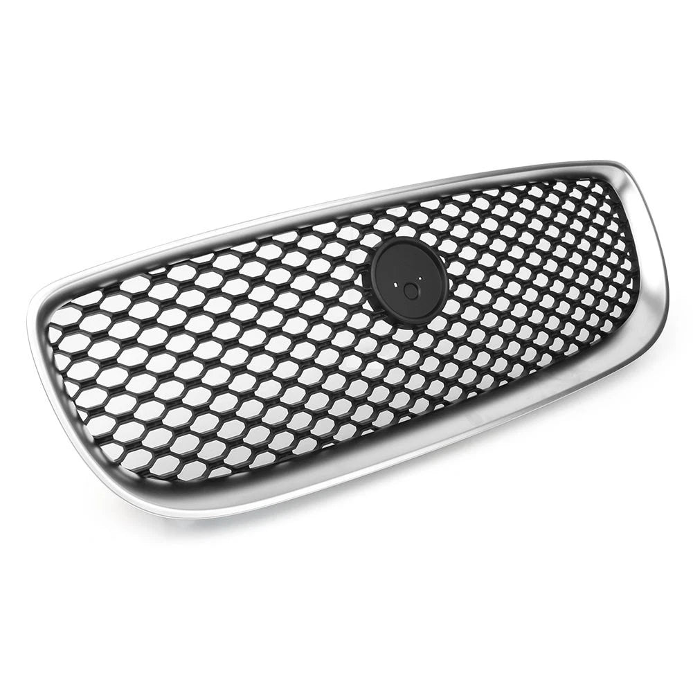 1pc Black+Chrome Front Center Grille Fit For JAGUAR XE 2015-2018