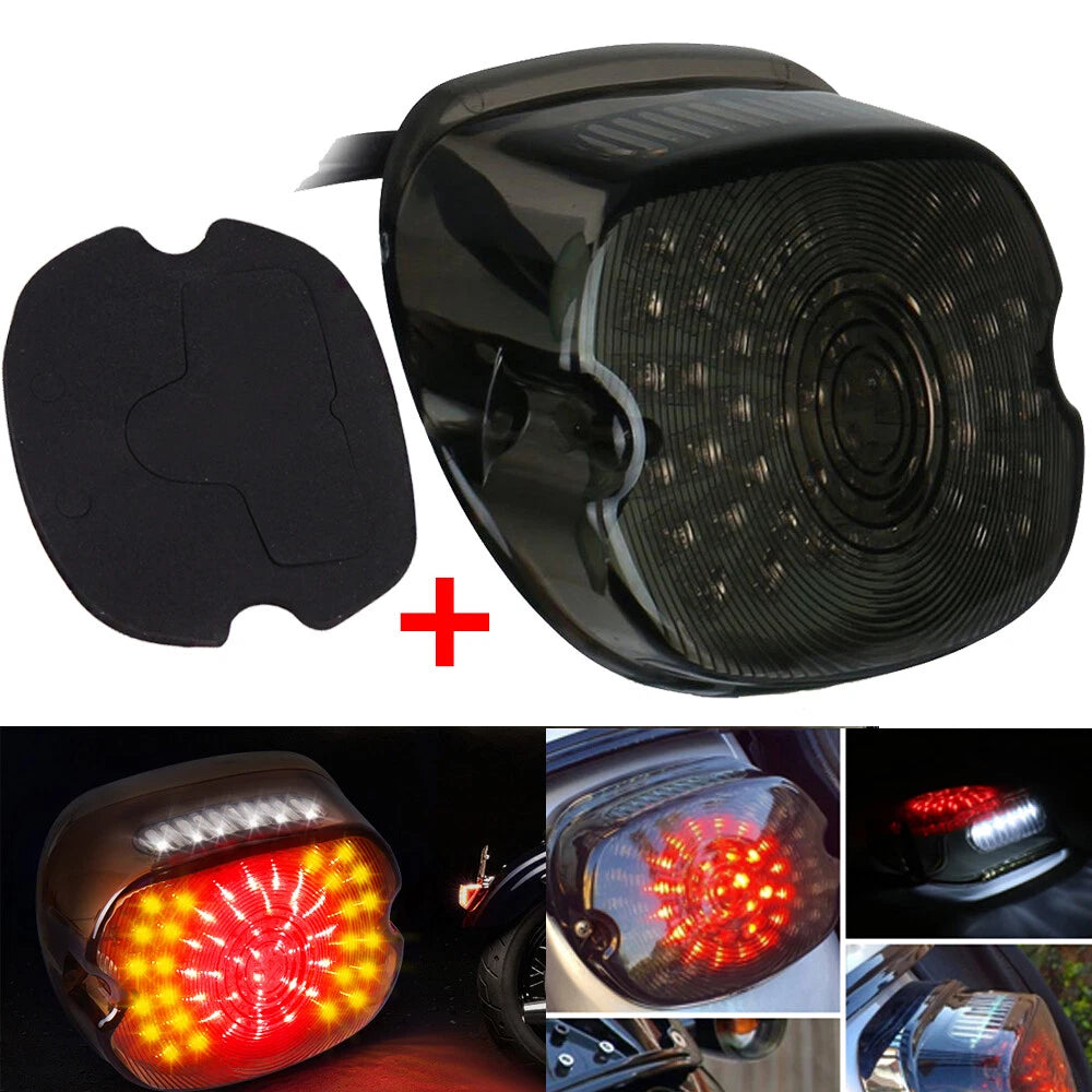 Smoked LED Tail Light Brake Turn Signal Lights for Sportster 1200 883 Dyna FXST