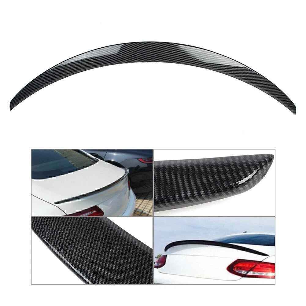 US ABS Carbon Rear Trunk Spoiler For 2016~20 Benz C-Class W205 C205 Coupe