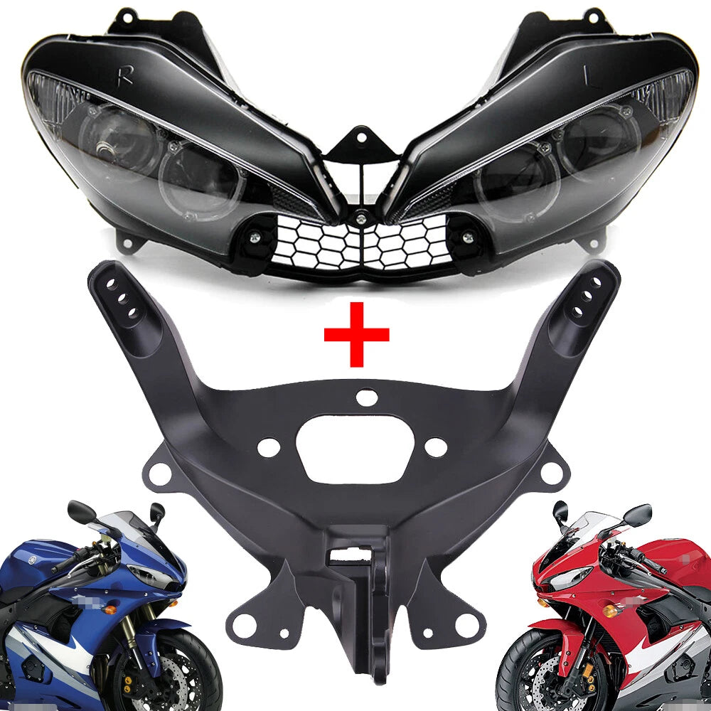 Front Headlight & Fairing Stay Bracket Fit For Yamaha YZF R6 03-05 YZF R6S 06-09