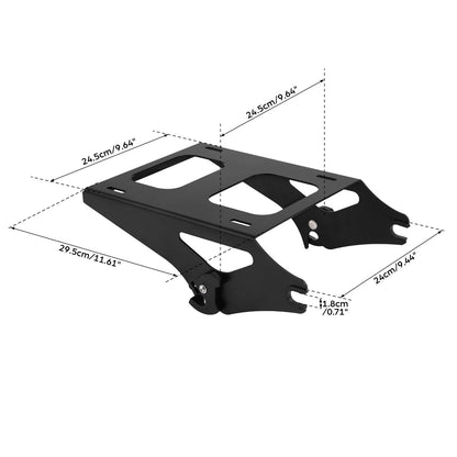 Chopped Trunk Pad Mount Rack For Harley Touring FLHX 2014-Up Velocity Red Sunglo