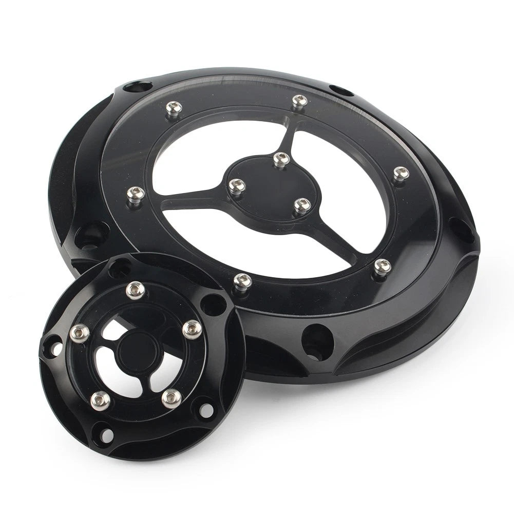 Black Derby Timing Timer Cover For Harley Road King Electra Glide Softail US