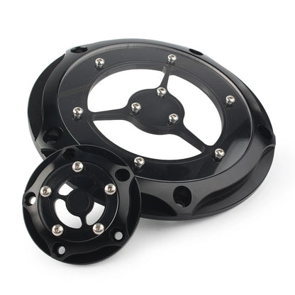 Black Derby Timing Timer Cover For Harley Road King Electra Glide Softail US
