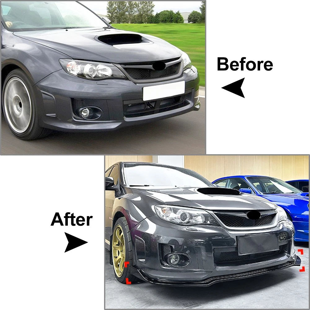 Front Bumper Spoiler Splitter Lip Gloss Black For Subaru Impreza WRX STI 11-14