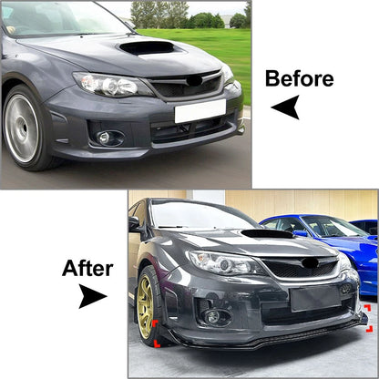 Front Bumper Spoiler Splitter Lip Gloss Black For Subaru Impreza WRX STI 11-14