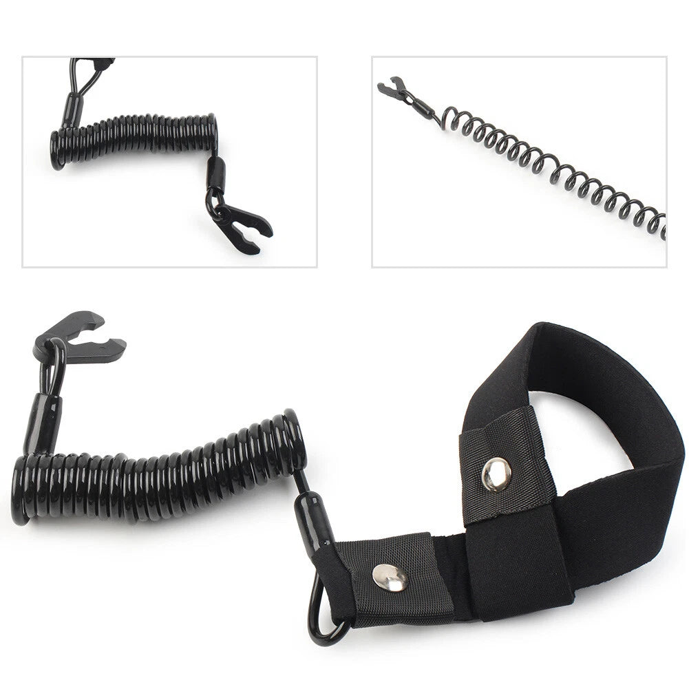 Stop Kill Key Floating Safety Wrist Lanyard Black Fit Yamaha Jet Ski Wave Runner