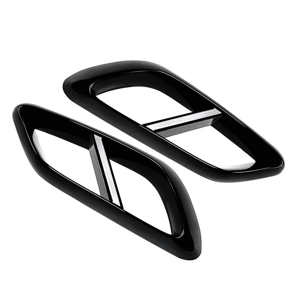 Rear Throat Exhaust Pipe Cover For Mercedes Benz E Class W214 2024+ Glossy Black