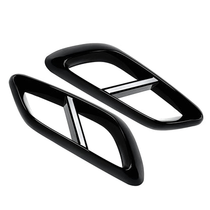 Rear Throat Exhaust Pipe Cover For Mercedes Benz E Class W214 2024+ Glossy Black