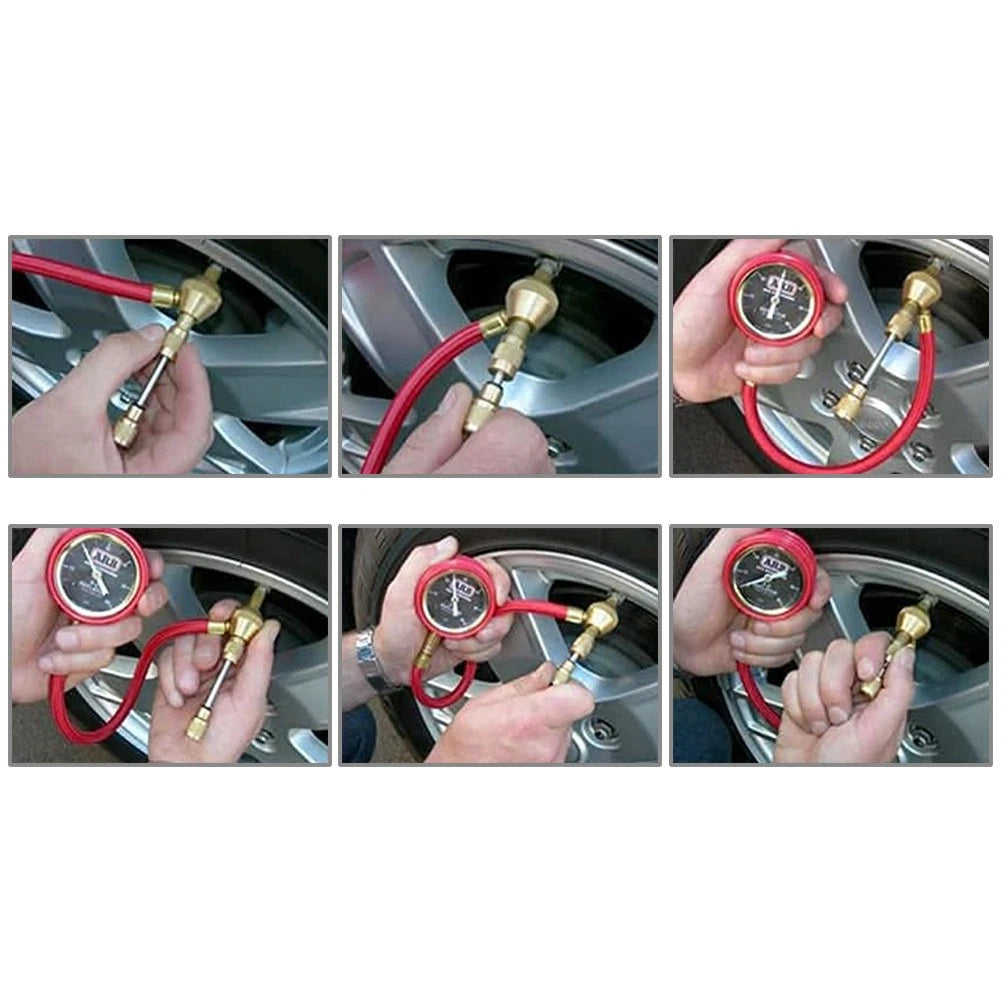 Tire Deflator Kit Tire Pressure Gauge 0-75 PSI Rapid Air Down Offroad Kit