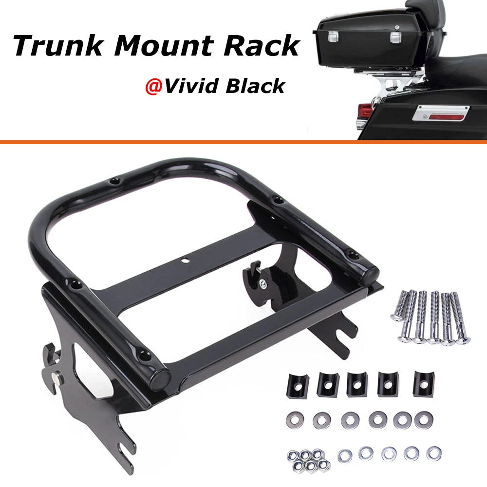 Detachable Two-up Tour Pack Pack Mount Rack Kits For Harley FLHR FLTR 1997-2008