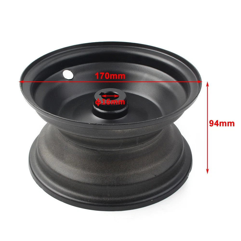 6" 145/70-6 IN Rear Wheel Rim Black For GO Kart Off-Road Dirt Pit Bike Aluminum