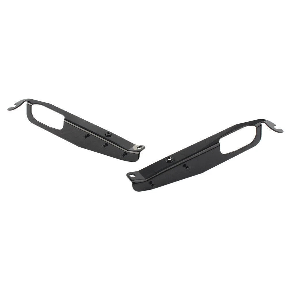 2pcs Heavy Duty Inner Fairing Support Bracket Plated For Harley FLHX 96-13 Black