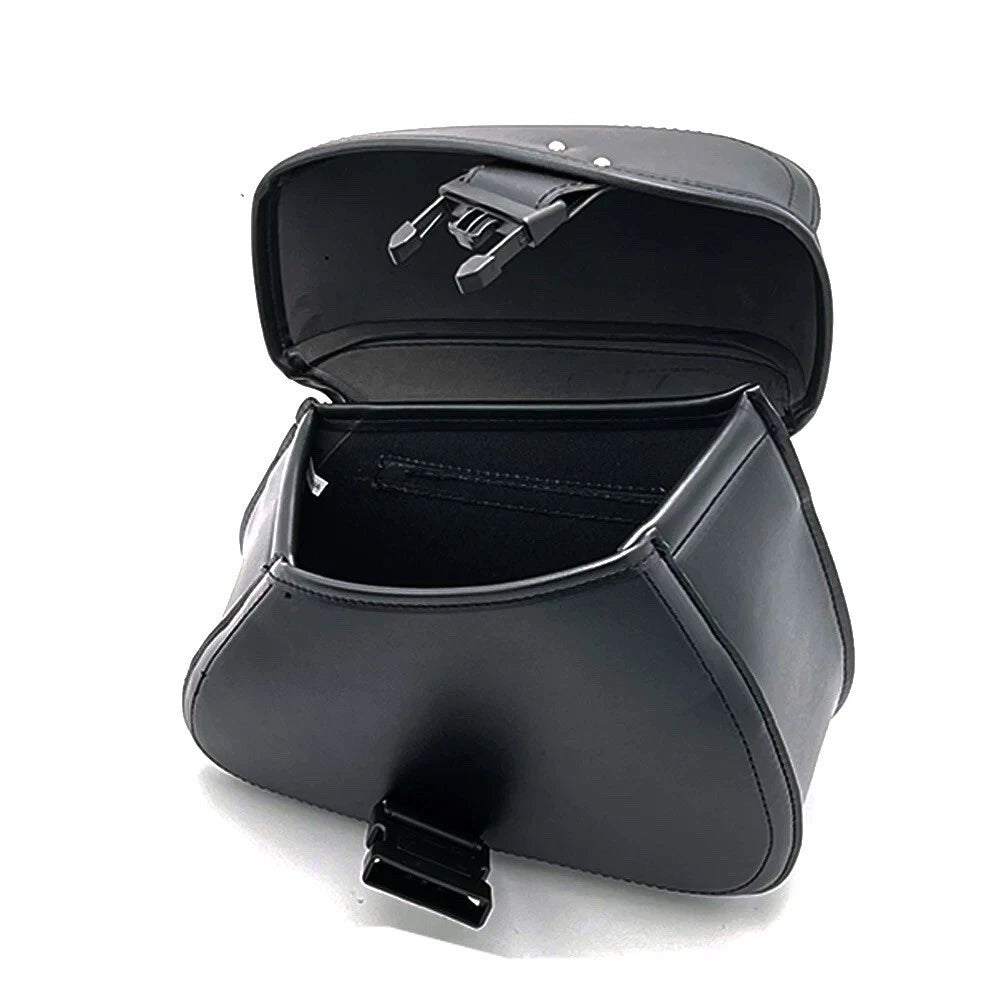 Password Lock Motorcycle Saddlebag For Harley Honda Rear Side Bags PU Leather