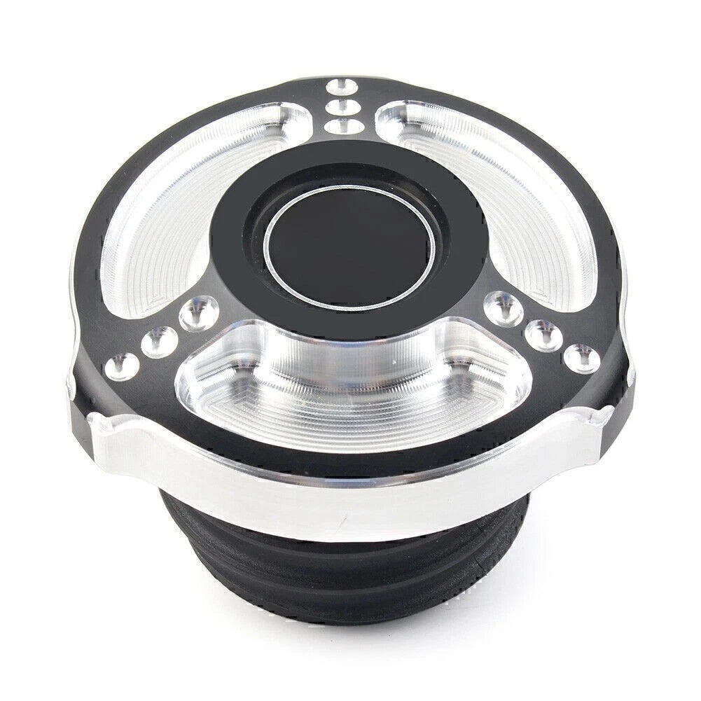 Fuel Gas Tank Cap Cover Fit For Harley Sportster Touring Softail Dyna 1992-2017