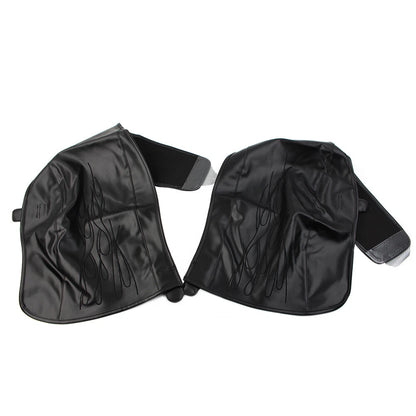 Flame Rear Trike Fender Bra Fit Harley Tri Glide Ultra Classic Black PU Leather