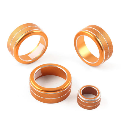 4x Console AC Climate Control Knob Ring Cover For Honda Civic 11th 2022+ Orange