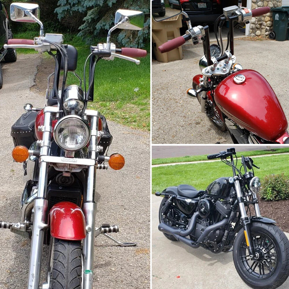 1" Ape Hanger Handlebar 10 1/2" Drag Z Bar For Harley Sportster XL 1200 883 Dyna