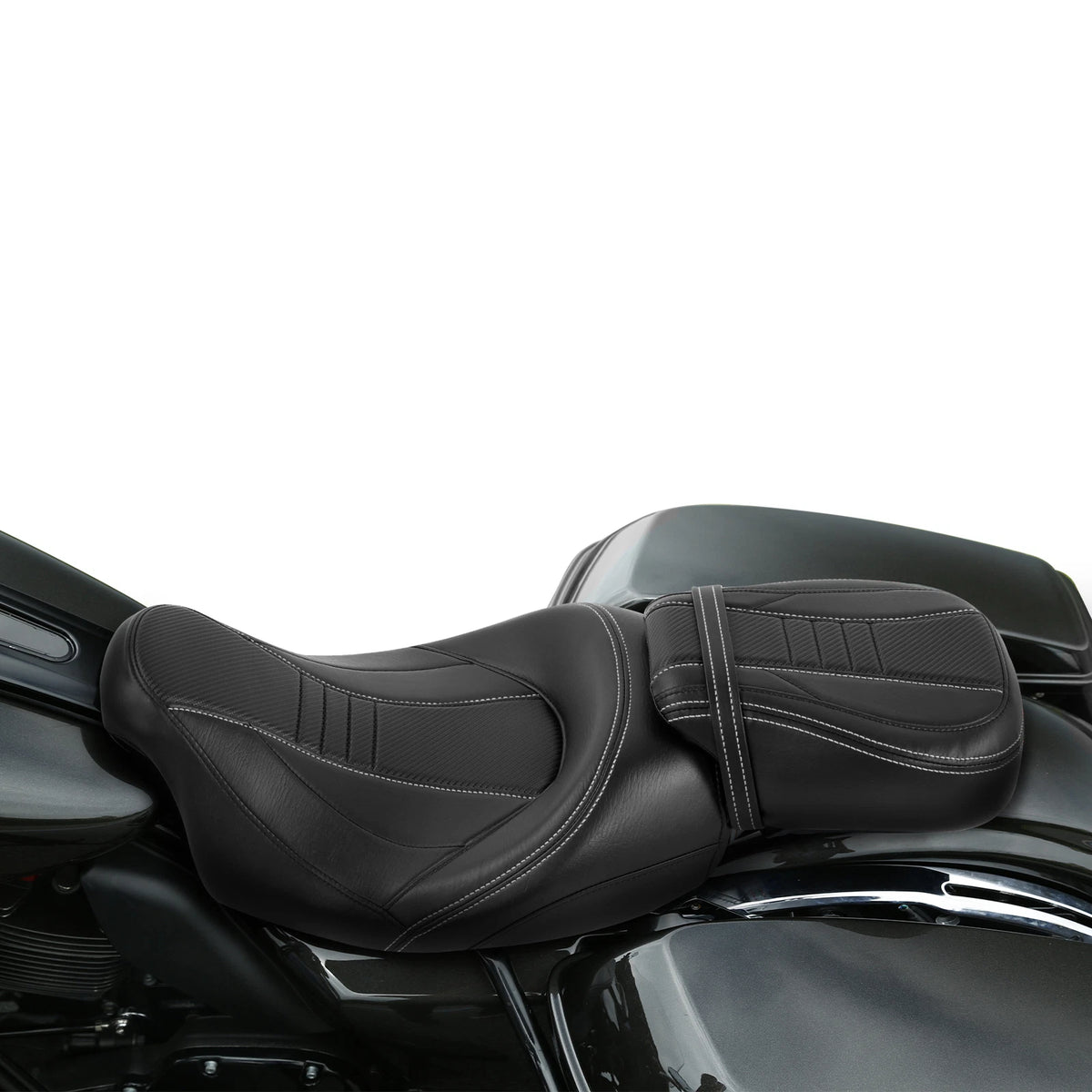 Rider Passenger Seat Pillion Fit For Harley Touring Street Road Glide 2009-23 US