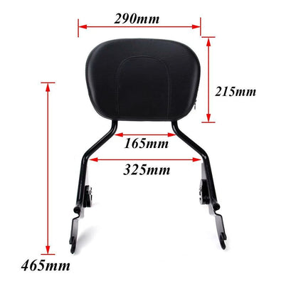 Detachable Rear Sissy Bar Backrest Pad For 09-23 Harley Touring Road King Glide