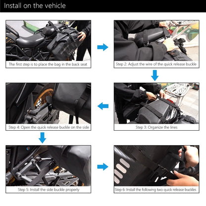Universal Rear Motorcycle Saddlebags Saddle Storage Side Bags 28L For BMW Honda