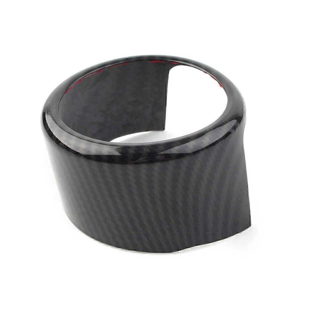 Front Grille Grill Logo Emblem Ring For Alfa Romeo Stelvio 2017-22 Carbon Fiber