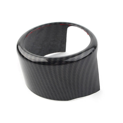 Front Grille Grill Logo Emblem Ring For Alfa Romeo Stelvio 2017-22 Carbon Fiber