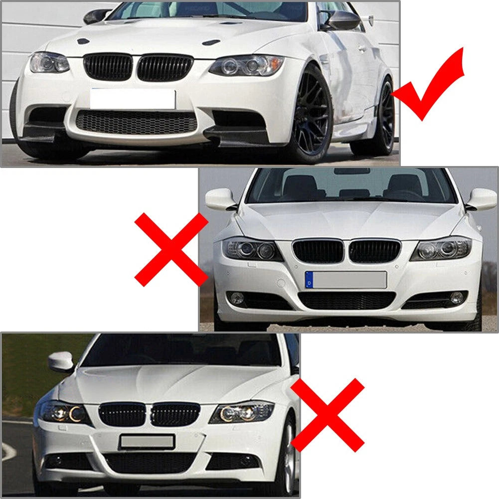 Front Lip Wrap Angle Spoiler For BMW 3 Series E90 E91 E92 E93 2006-2013