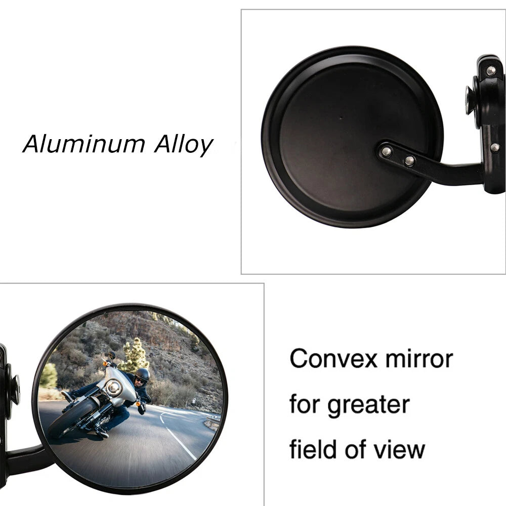 Handlebar Bar End Rearview Side Mirror Motorcycle Dirt Bike ATV For Honda Yamaha