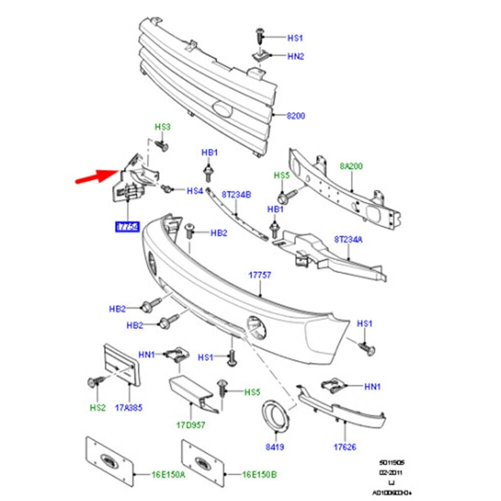 Right Front Bumper Mount Bracket For Land Rover Range Rover 2003-2009 DPL000113