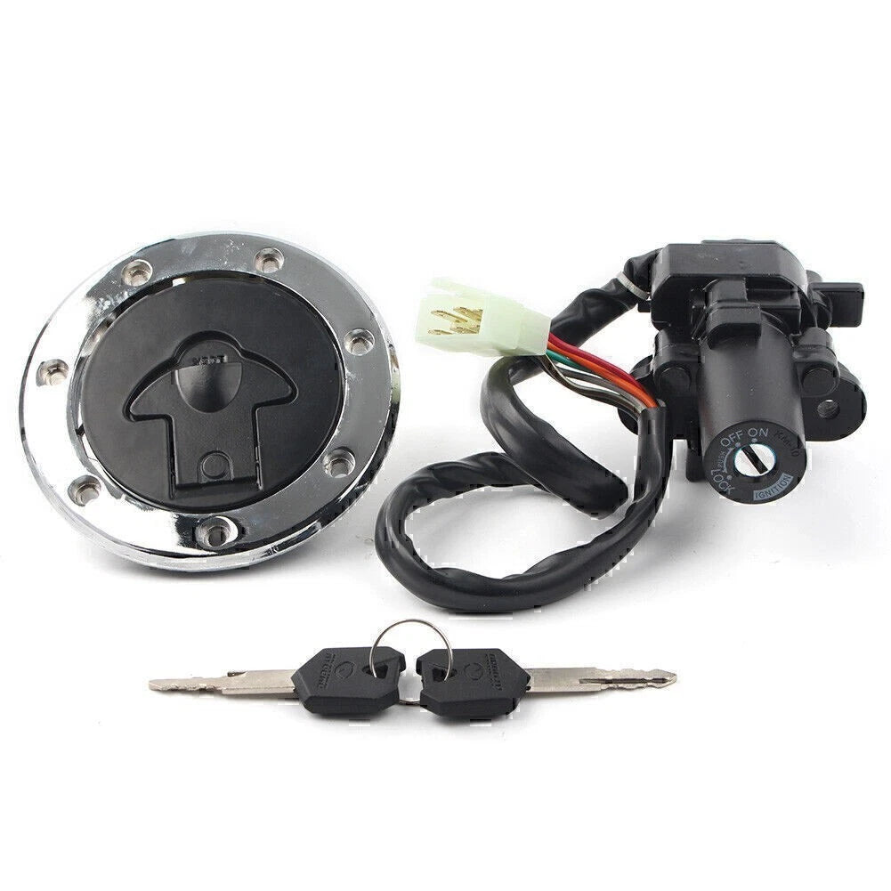 Ignition Switch Gas Cap Cover Lock w/Key Set For Kawasaki ZX7R ZX9R ZXR750 ZX900