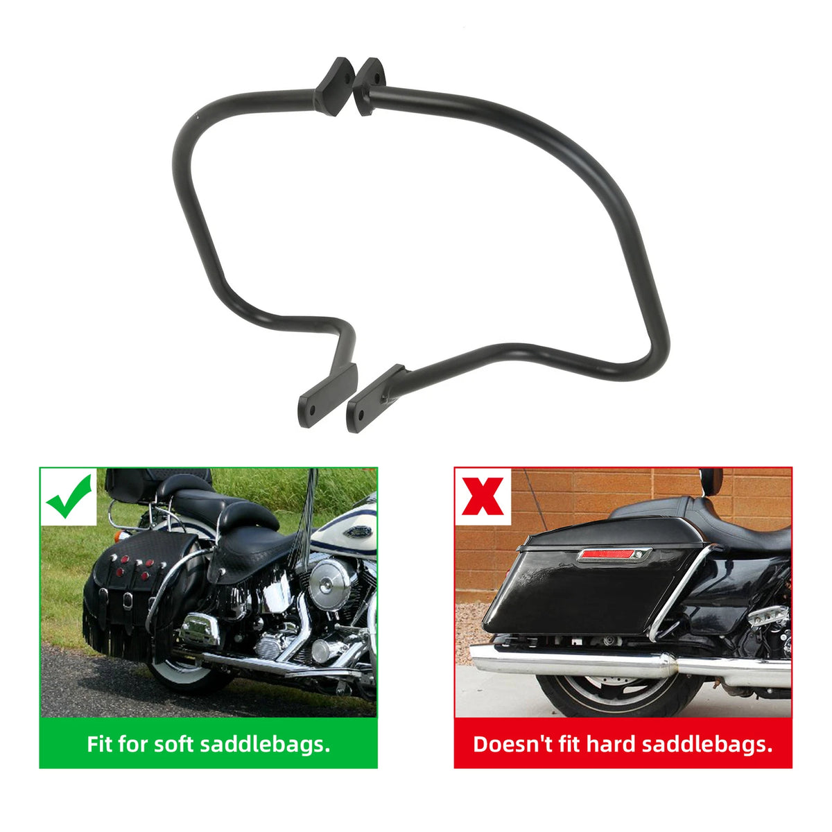 Saddlebag Guard Rail Crash Bar FOR Harley Softail Heritage Springer FLSTS 97-99