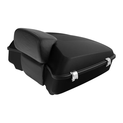 Matte Chopped Trunk Backrest Rack Plate Fit For Harley Touring Glide 2014-2025