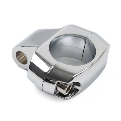 1 Handlebar Mirror Mounting Clamp Holder Bracket For Harley Dyna Fatboy Chrome