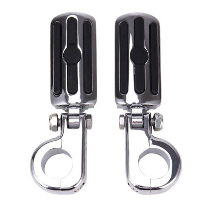 1 1/4" Chrome Engine Guard Mounts Clamps Highway Foot Pegs Footrest For Harley